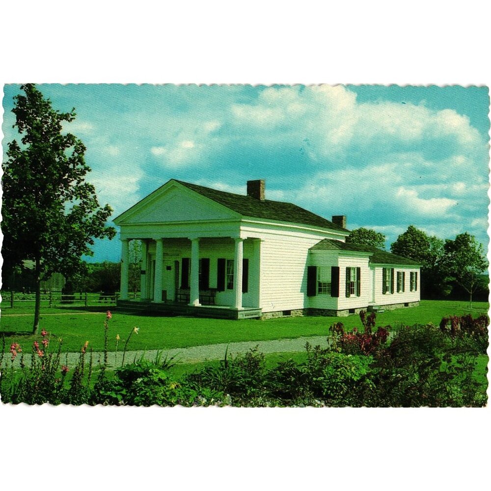 Vintage George Eastman Boyhood Home Postcard Greek Revival Architecture